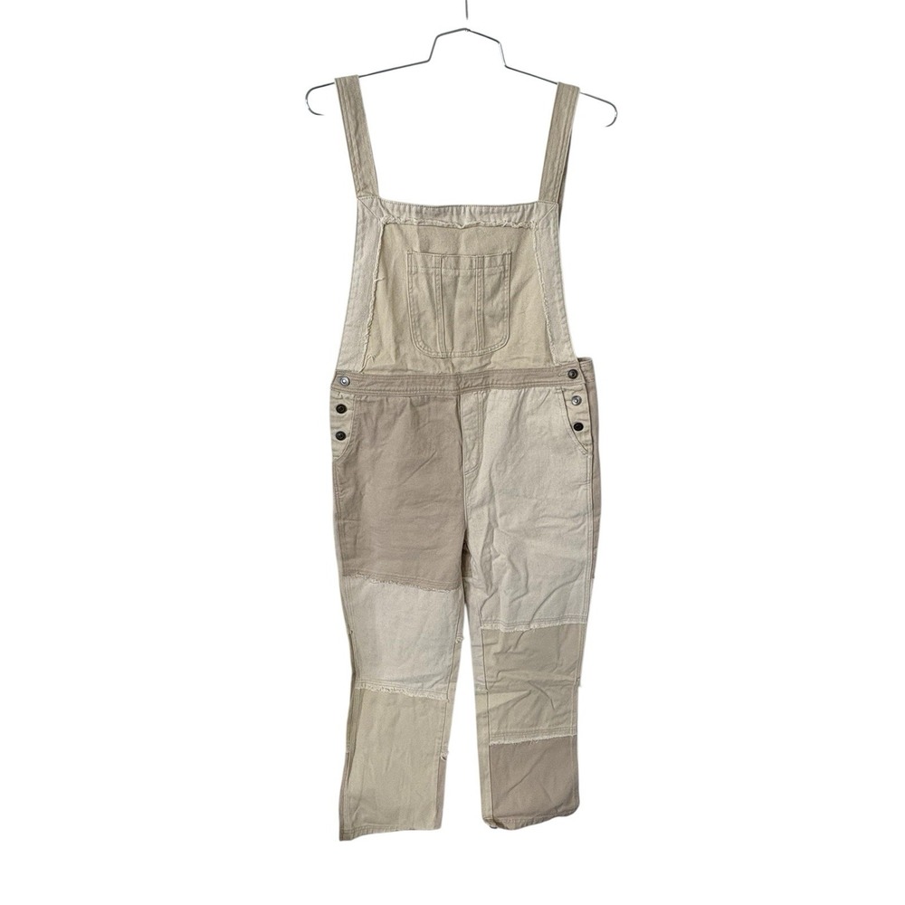 NWT Easel Khaki Color Block Tan Patch‎ 36x30 EB41226 100% Cotton Womens Large